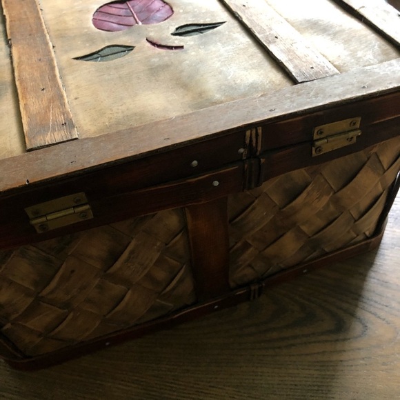 🎄 Wood box with apple And braided details Farmhouse - Picture 7 of 9